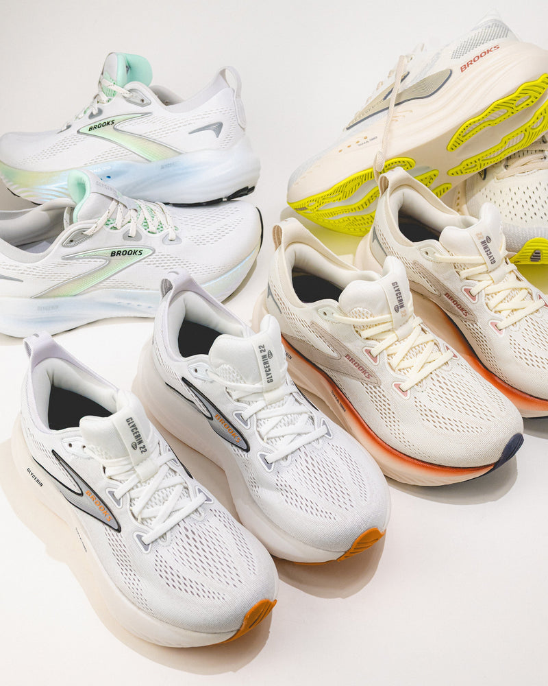 Discover plush cushioning and smooth support in the Brooks Glycerin Collection, including Glycerin 22, GTS, and Glycerin Max running shoes.