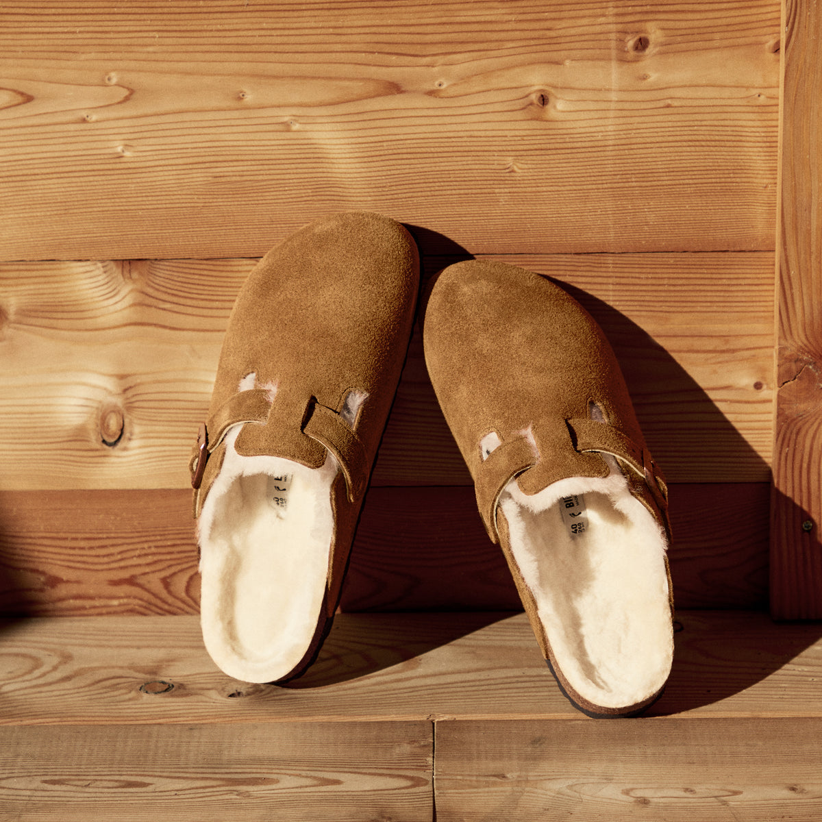 BOSTON SHEARLING CLOG - MINK - SUEDE