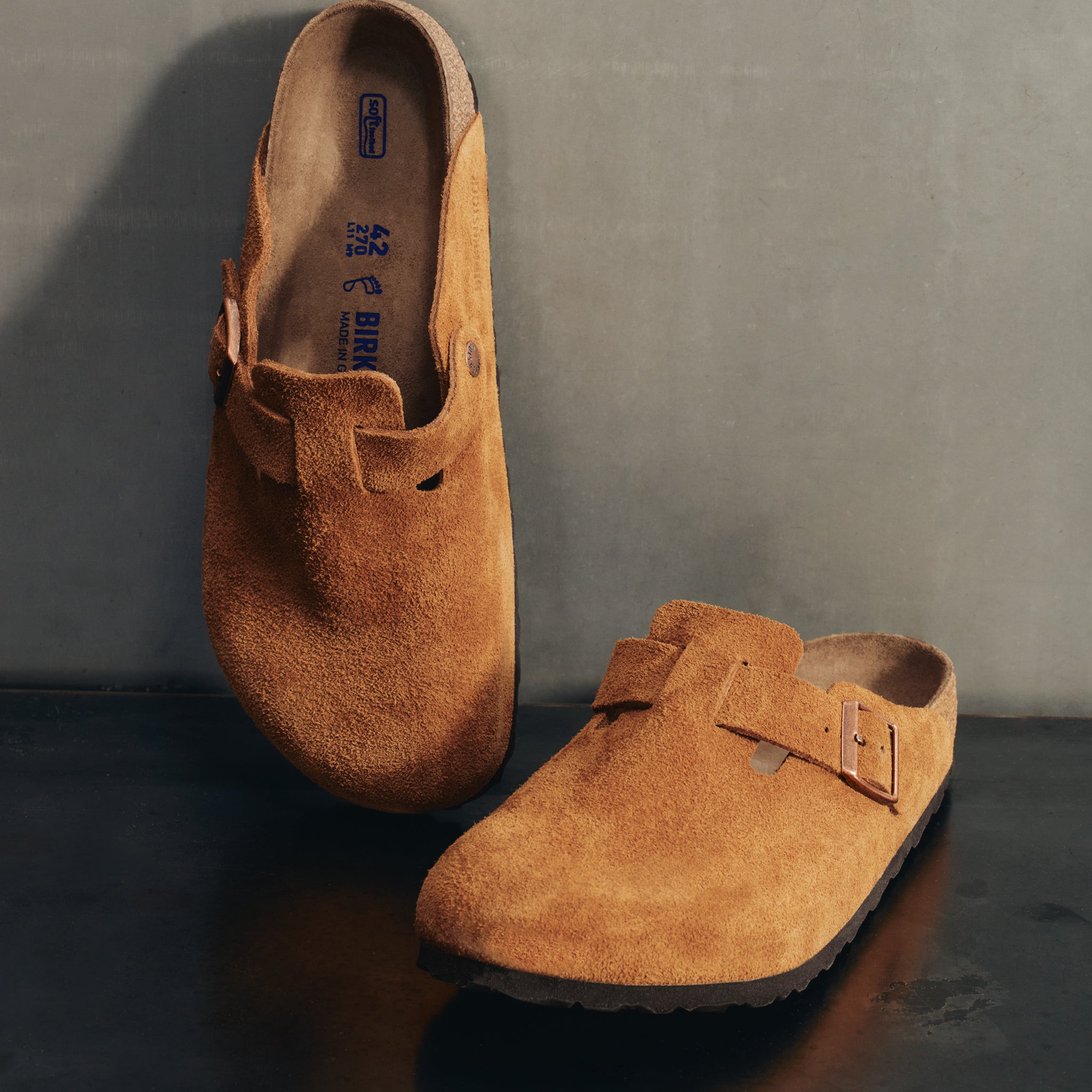 国内正規品BIRKENSTOCK BOSTON MINKスエード 43 Birkenstock Boston Soft – Mink Suede | Plaza Shoe Store