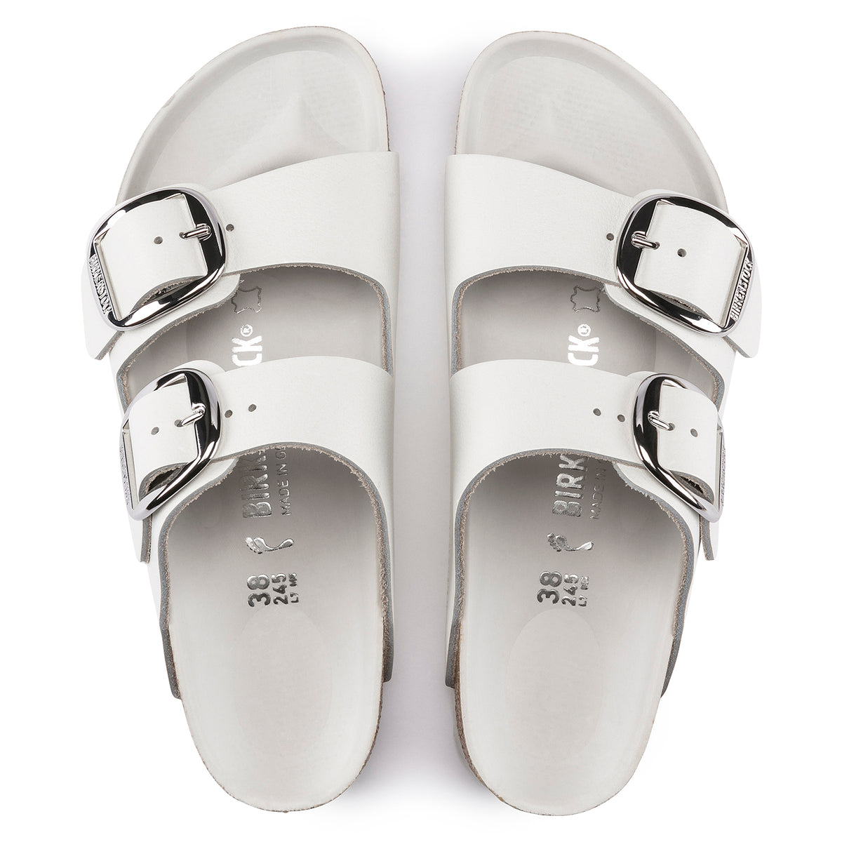 ARIZONA BIG BUCKLE - WHITE - LEATHER