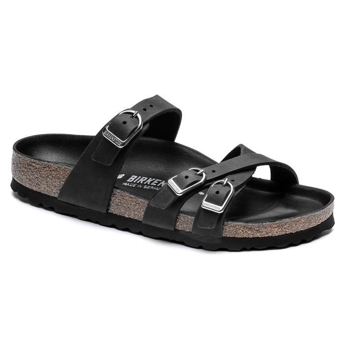 Birkenstock Franca Hex – Black Oiled Leather - Birkenstock Franca Black Oiled Leather