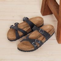 FRANCA - BLACK - OIL LEATHER
