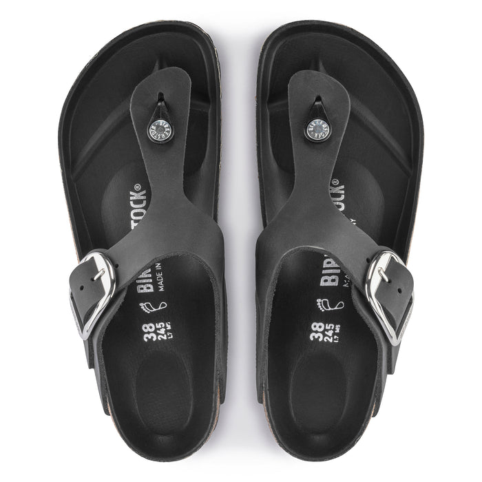 GIZEH BIG BUCKLE - BLACK - OIL LEATHER
