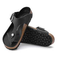 GIZEH BIG BUCKLE - BLACK - OIL LEATHER
