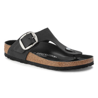 GIZEH BIG BUCKLE - BLACK - OIL LEATHER