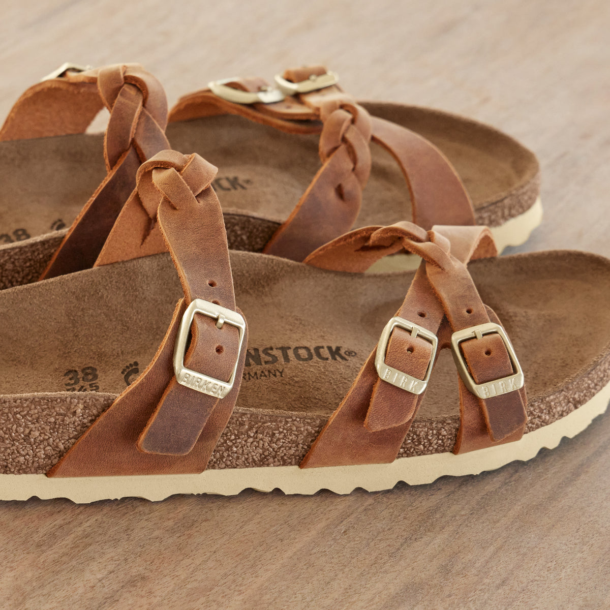 FRANCA BRAID - COGNAC - OIL LEATHER