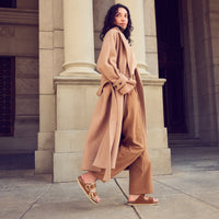 Birkenstock Arizona Big Buckle Shearling Sandal in Cognac Leather