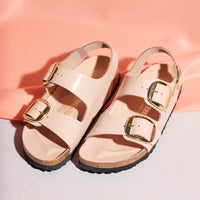 MILANO BIG BUCKLE - NEW BEIGE - LEATHER