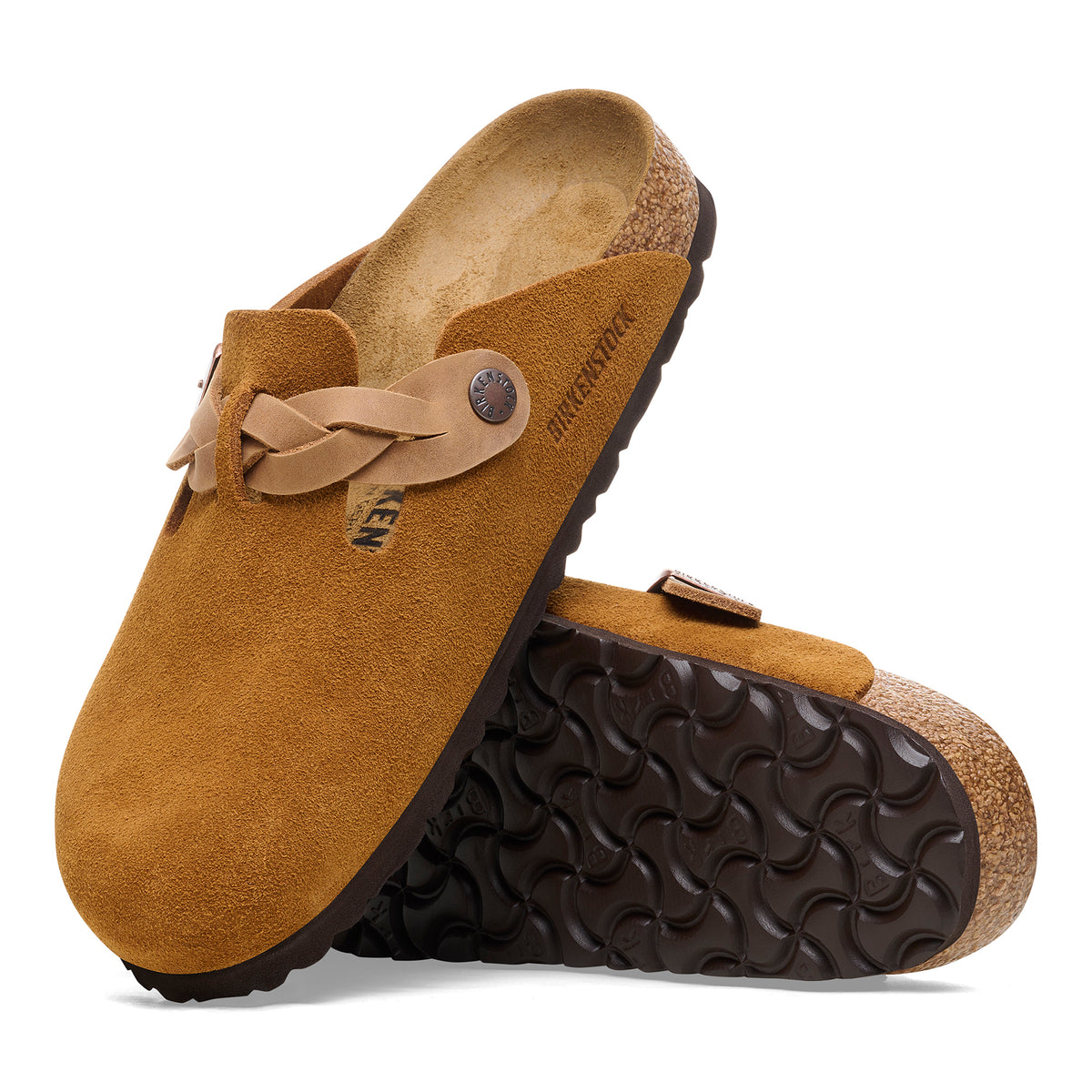 BOSTON BRAID CLOG - MINK - SUEDE