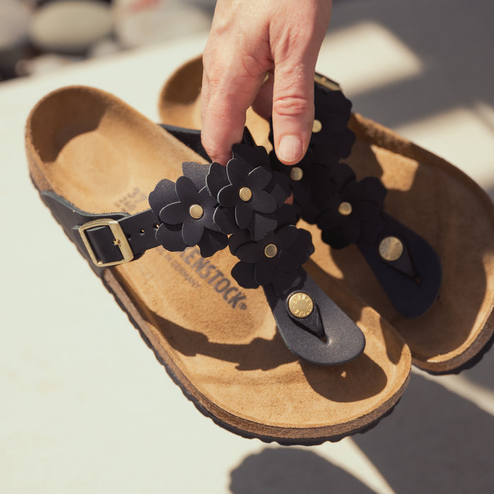 GIZEH FLOWERS - BLACK - LEATHER