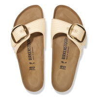 Birkenstock Madrid Big Buckle Sandal in Raffia Naturale Textile