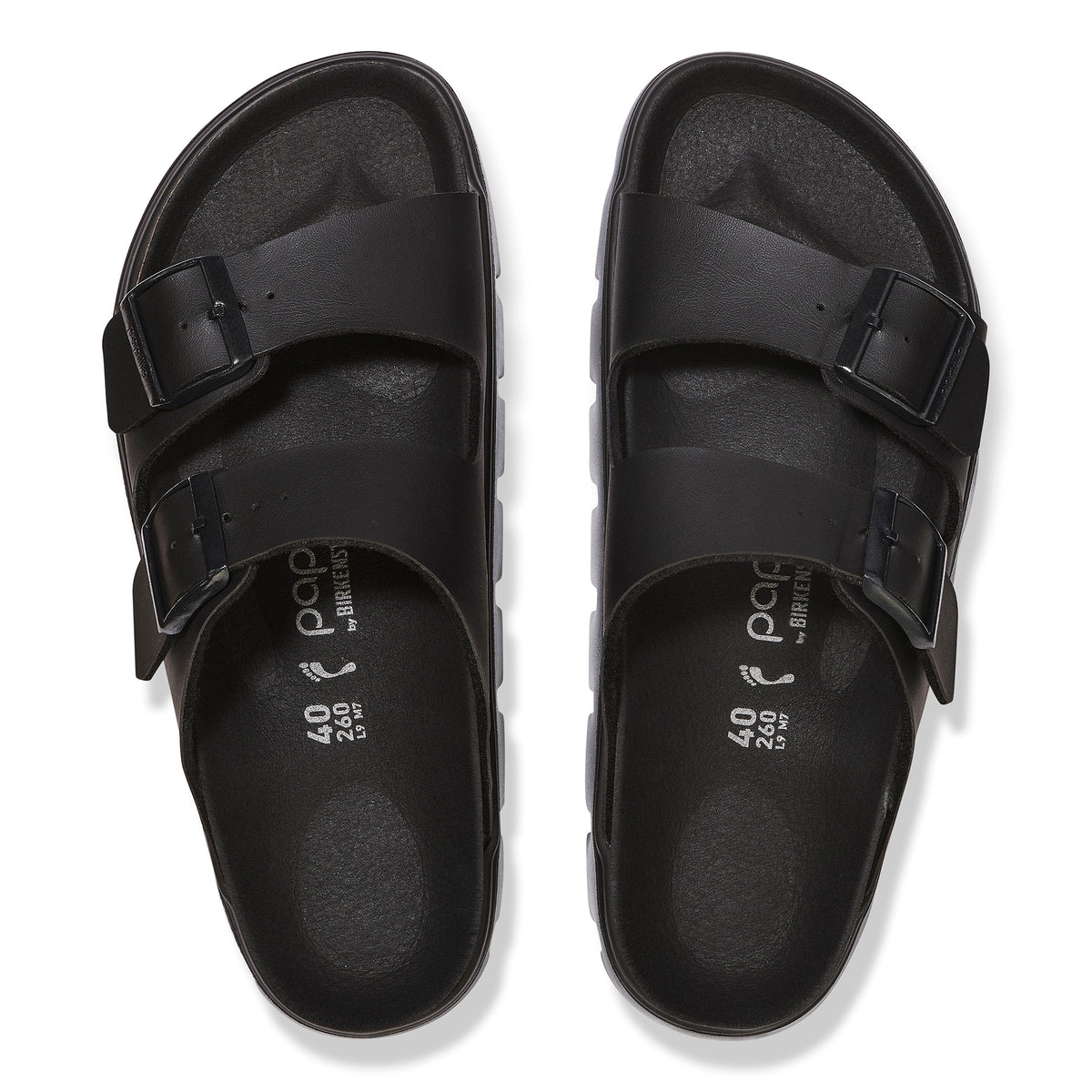 Birkenstock Arizona Chunky Platform Sandal in Black/Black Birko-Flor