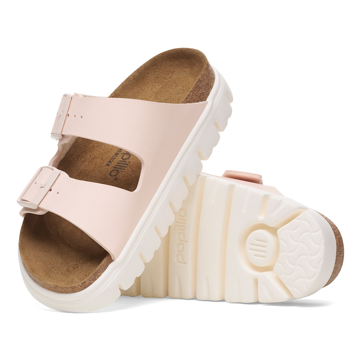 Birkenstock Arizona Chunky Platform Sandal in Light Rose Birko-Flor