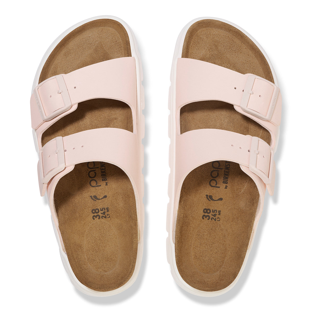 Birkenstock Arizona Chunky Platform Sandal in Light Rose Birko-Flor