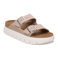 Birkenstock Arizona Chunky Platform Sandal in Light Rose Suede