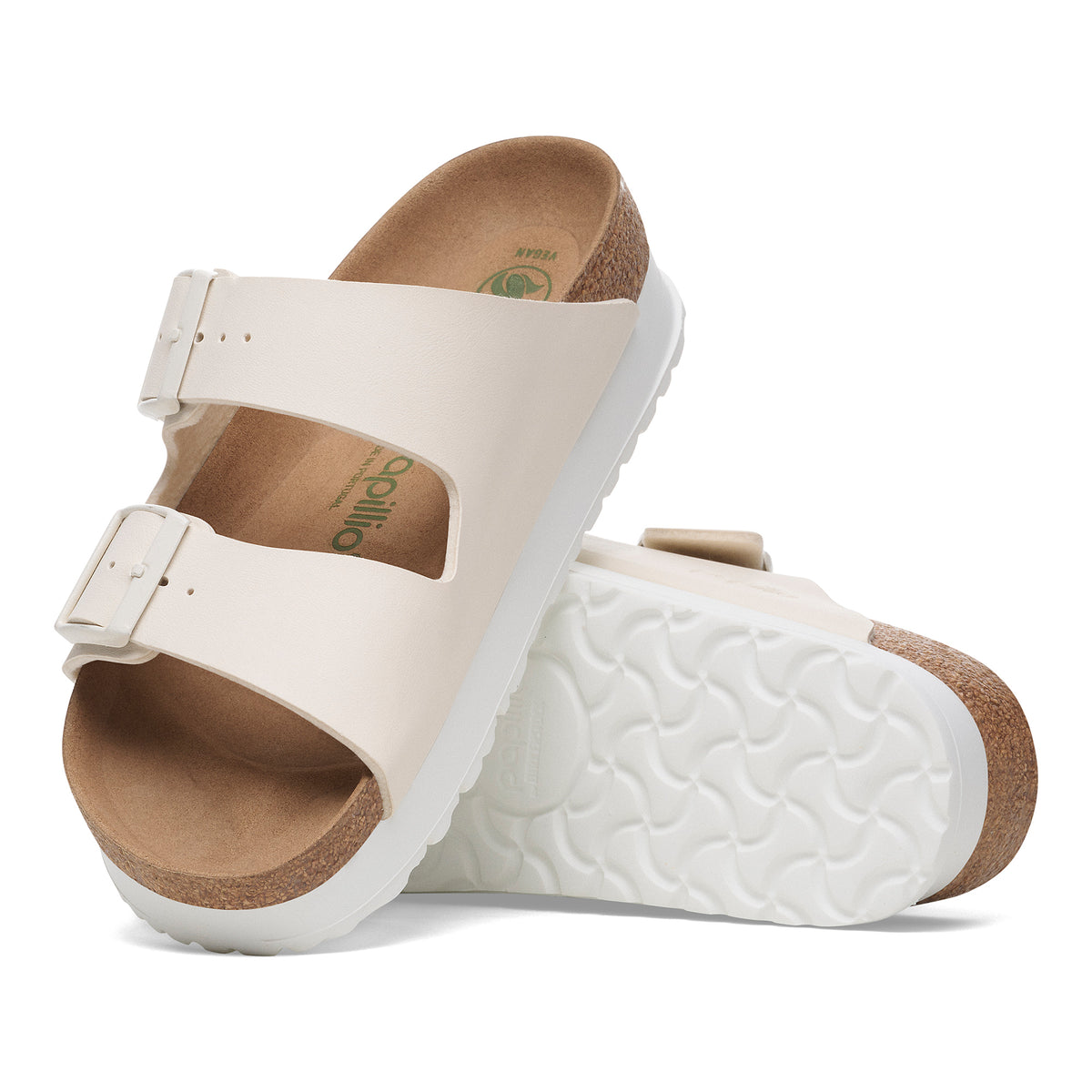 Birkenstock Arizona Flex Platform Sandal in Birko-Flor Eggshell