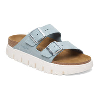 Birkenstock Arizona Chunky Platform Sandal in Baby Blue Suede