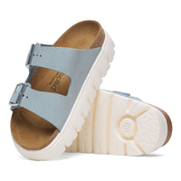 Birkenstock Arizona Chunky Platform Sandal in Baby Blue Suede