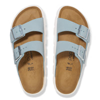Birkenstock Arizona Chunky Platform Sandal in Baby Blue Suede