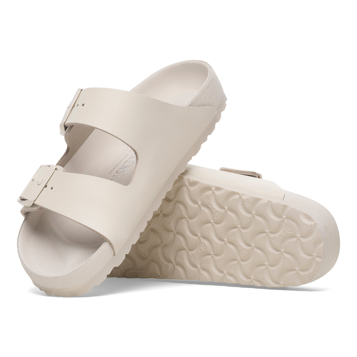 Birkenstock Arizona Exquisite Sandal in Eggshell Leather, premium sandals