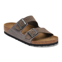 Men's Birkenstock Arizona Sandals in Concrete Gray Mixed Leather