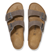 Men's Birkenstock Arizona Sandals in Concrete Gray Mixed Leather