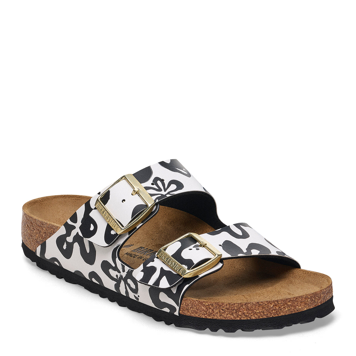 Birkenstock Arizona Blooms Sandal in Black/White Birko-Flor - Earth Day, Arizona BS Blooms