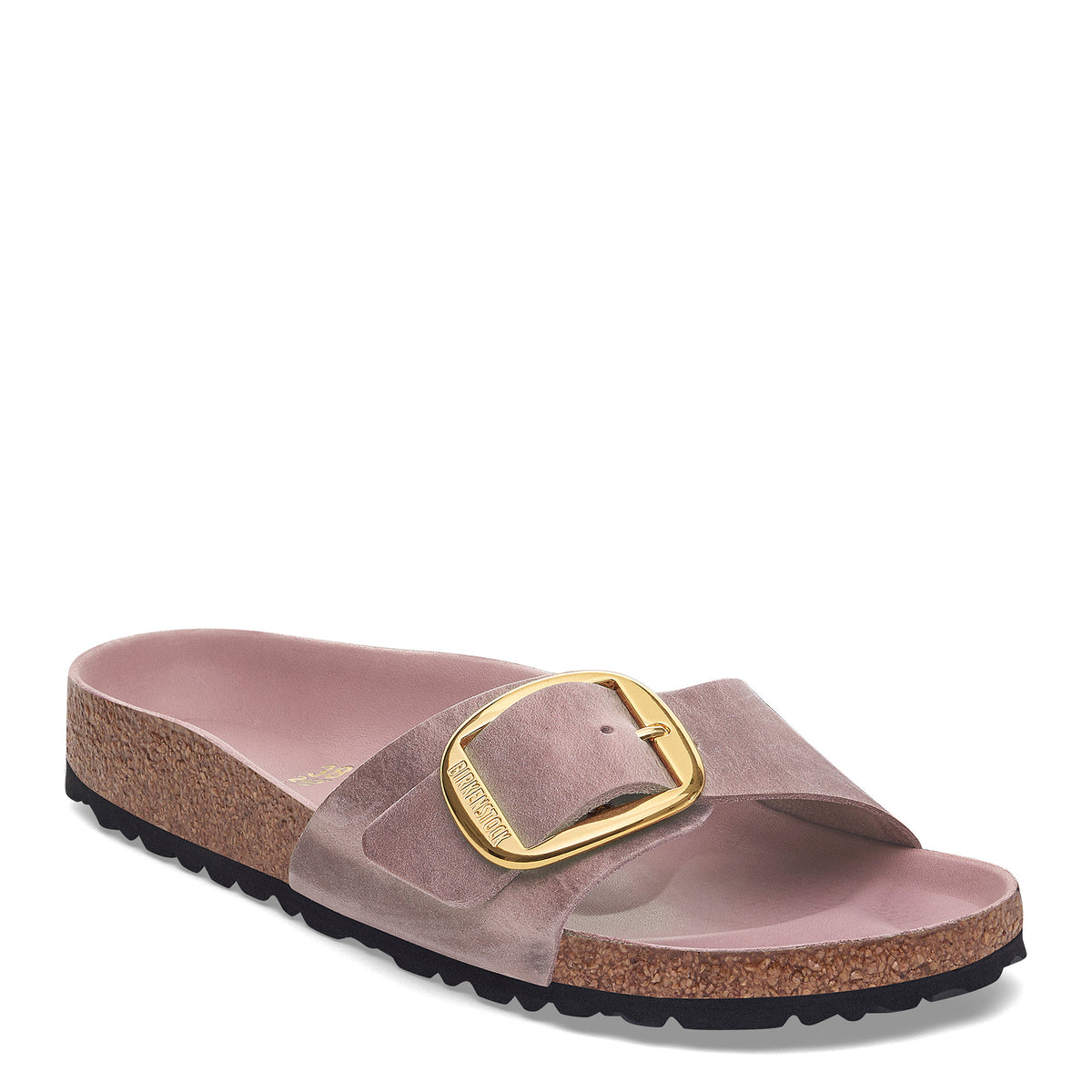 Women's Birkenstock Madrid Big Buckle Slide in Lavender Oiled Leather