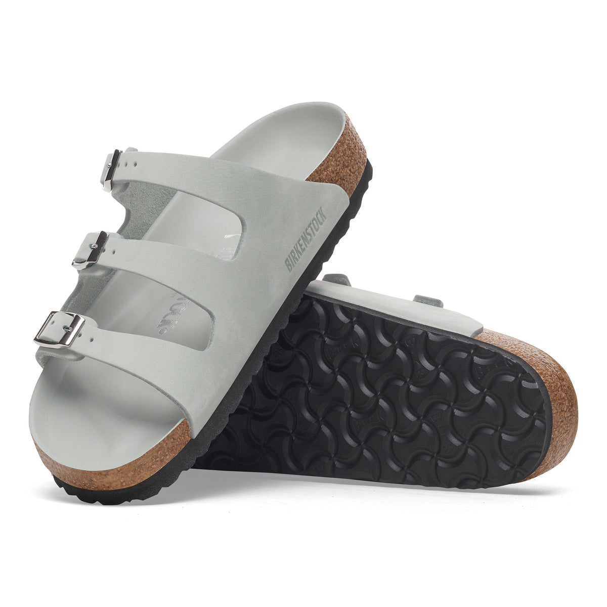 Women's Birkenstock Florida Hex Sandal in Pure Sage Nubuck Leather