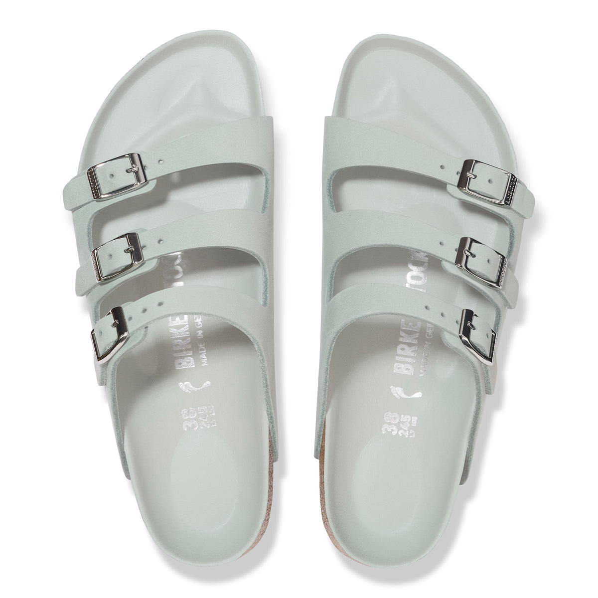 Women's Birkenstock Florida Hex Sandal in Pure Sage Nubuck Leather
