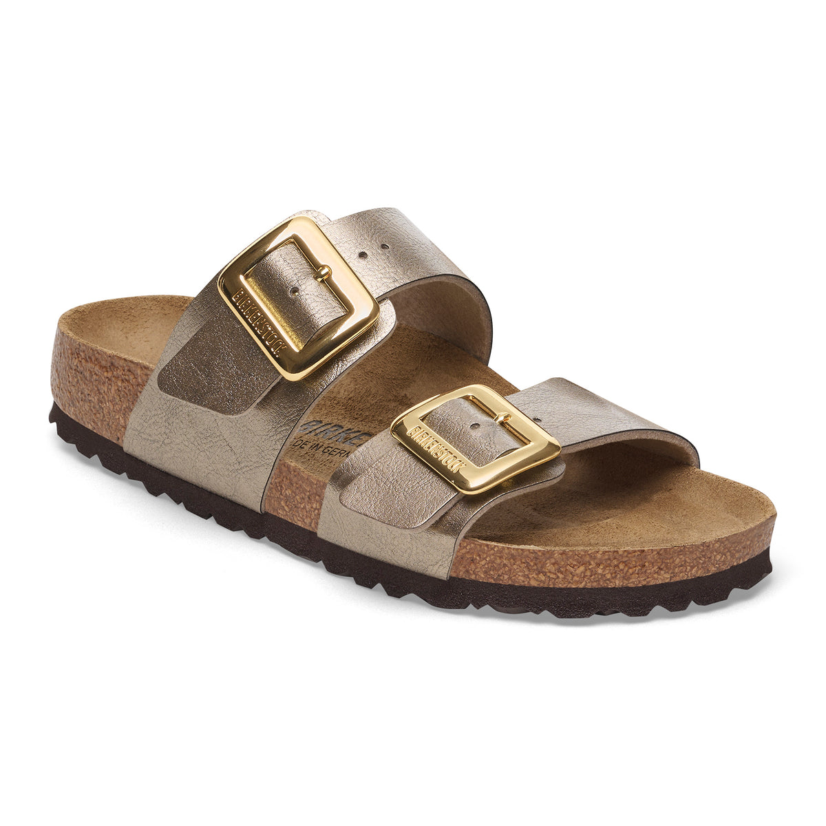 Birkenstock Sydney Luxe Buckle Sandal in Graceful Taupe