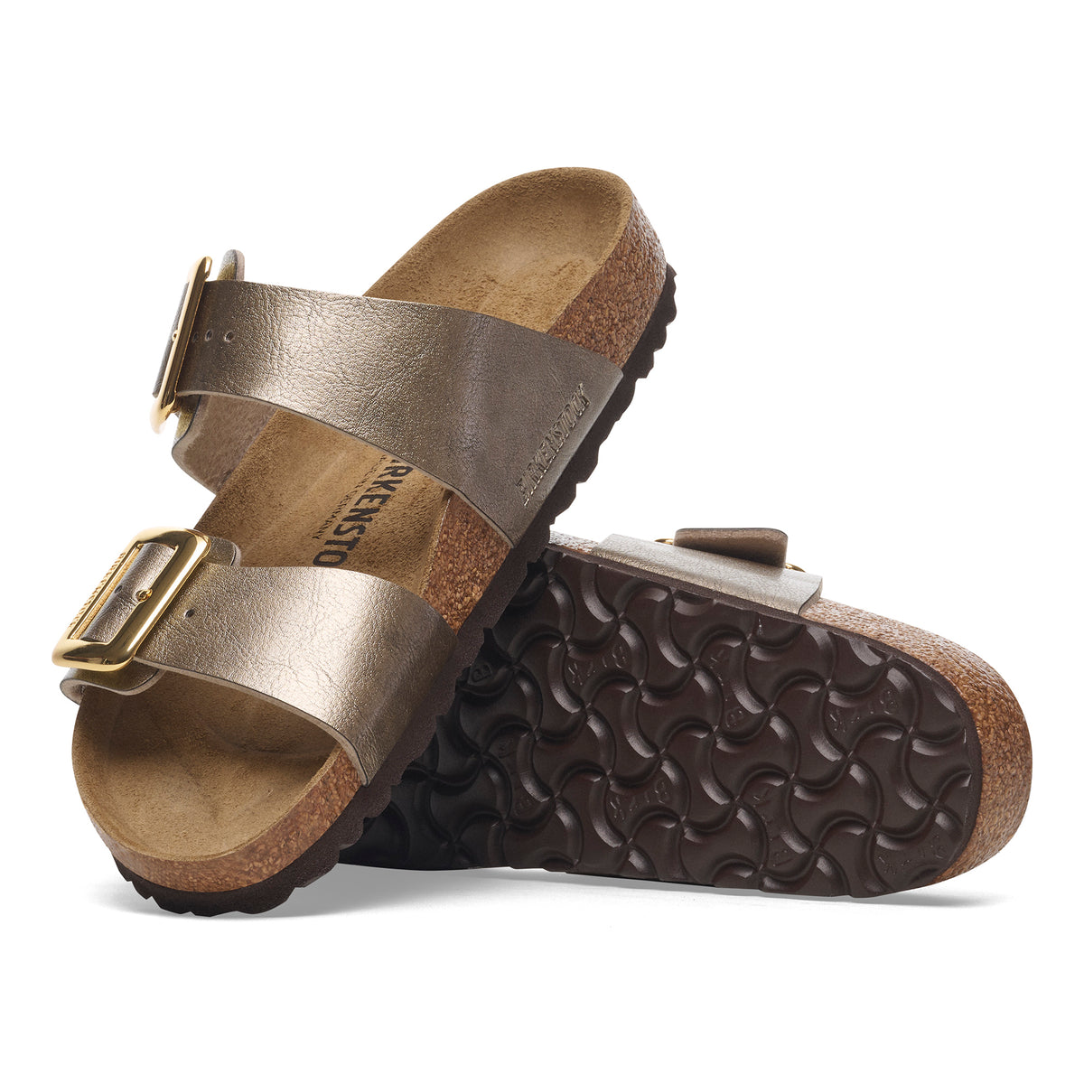 Birkenstock Sydney Luxe Buckle Sandal in Graceful Taupe