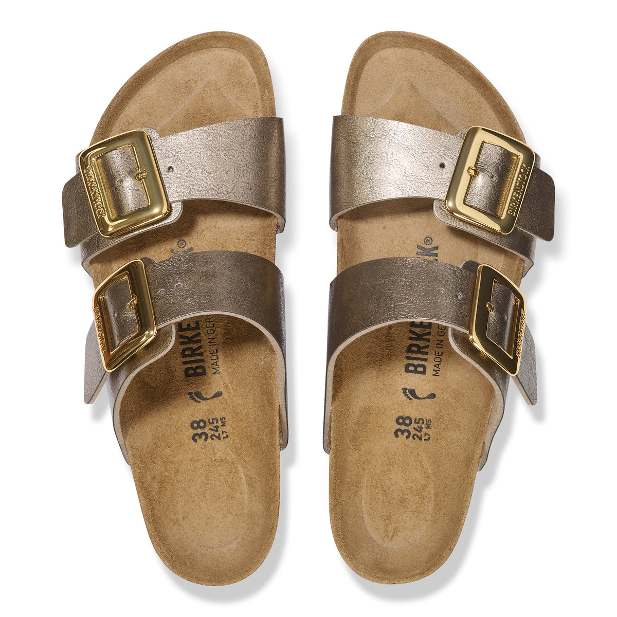 Birkenstock Sydney Luxe Buckle Sandal in Graceful Taupe