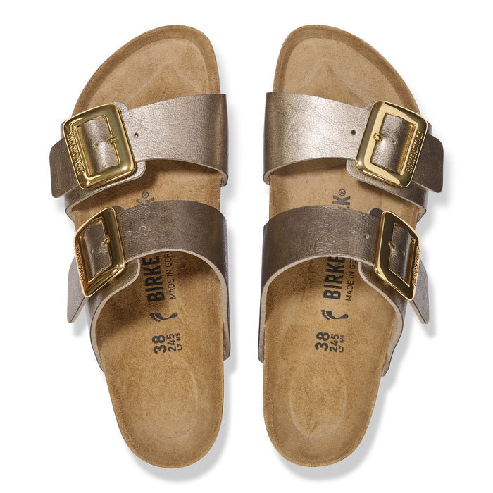 Birkenstock Sydney Luxe Buckle Sandal in Graceful Taupe
