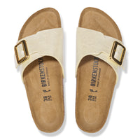 Birkenstock Catalina Luxe Buckle Sandal in Pearl White Birko-Flor