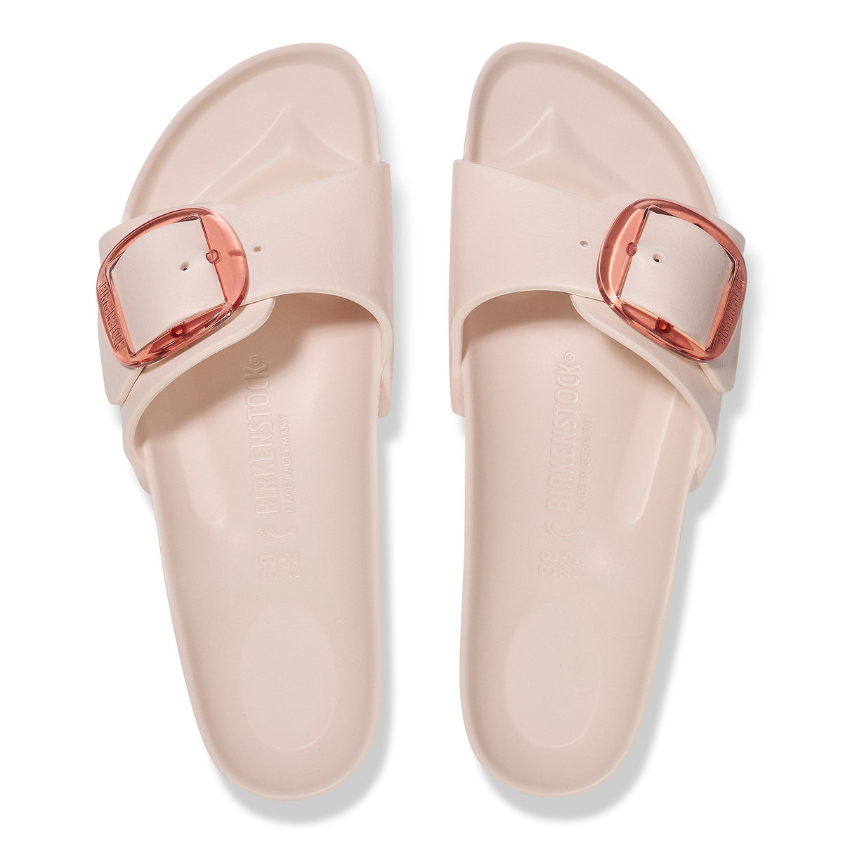 Women's Birkenstock Madrid Big Buckle EVA Slide in Light Rose 1029632
