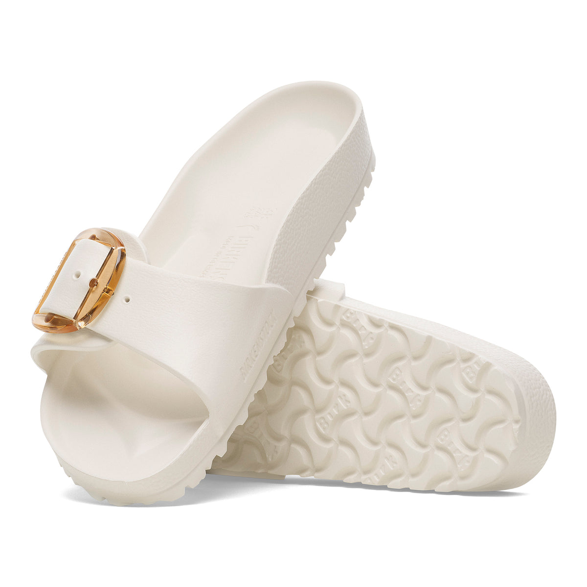 Women's Birkenstock Madrid Big Buckle EVA Slide in Eggshell 1029633