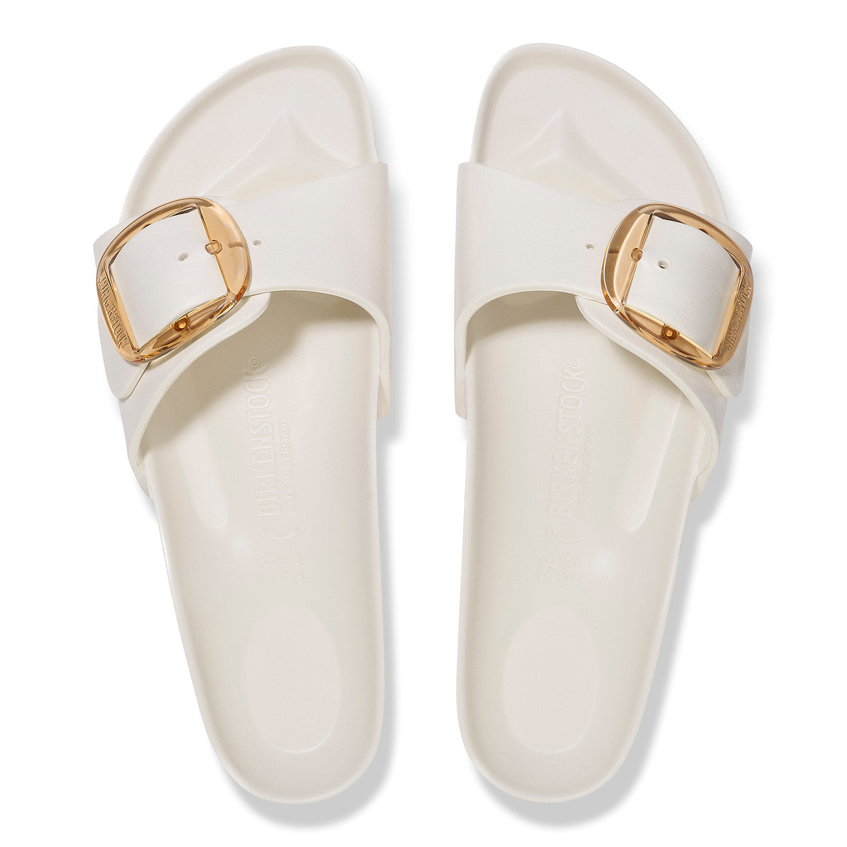 Women's Birkenstock Madrid Big Buckle EVA Slide in Eggshell 1029633
