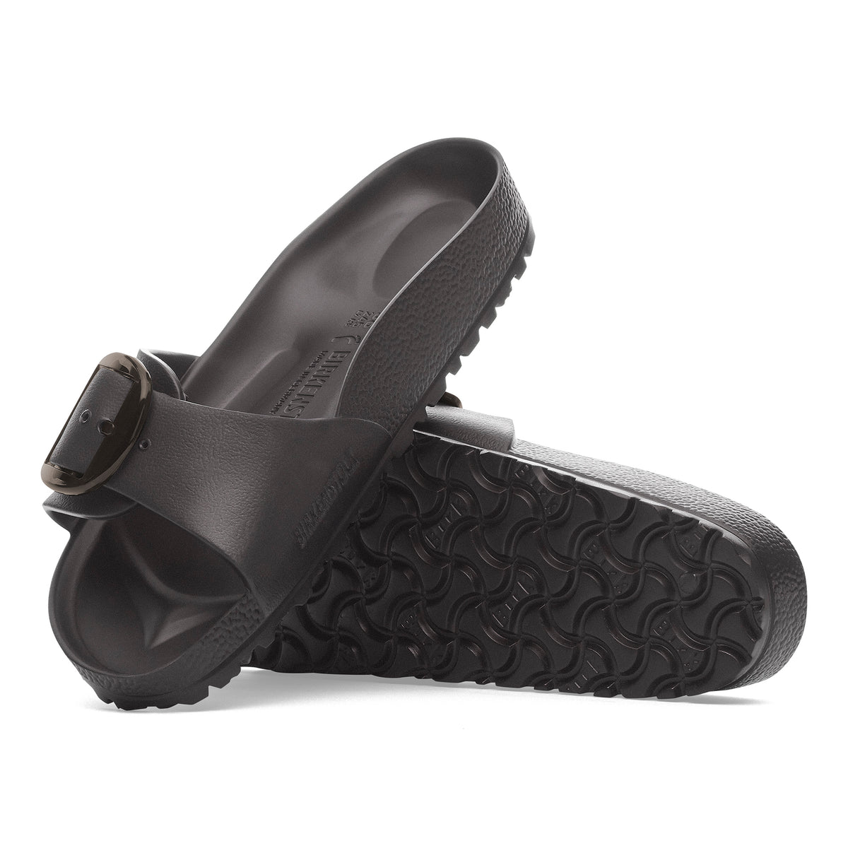 Women's Birkenstock Madrid Big Buckle EVA Slide in Black - 1029635