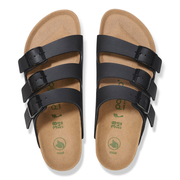 Women's Birkenstock Florida Flex Platform Vegan Sandal in Black Birko-Flor