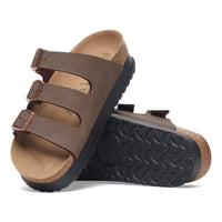 Women's Birkenstock Florida Flex Platform Vegan Sandal in Mocha Birko-Flor