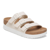 Women's Birkenstock Florida Flex Platform Vegan Sandal in Eggshell Birko-Flor