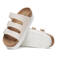 Women's Birkenstock Florida Flex Platform Vegan Sandal in Eggshell Birko-Flor