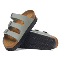 Women's Birkenstock Florida Flex Platform Sandal in Pure Sage Nubuck Leather