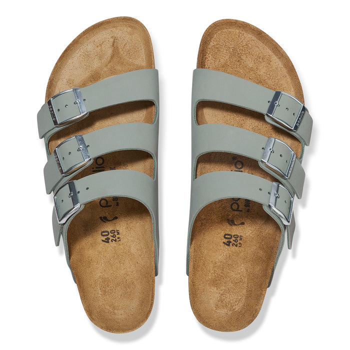Women's Birkenstock Florida Flex Platform Sandal in Pure Sage Nubuck Leather