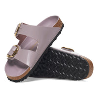 Birkenstock Arizona Hammered Big Buckle in Natural Leather Patent - High Shine Faded Purple 1029784 1029762