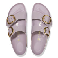 Birkenstock Arizona Hammered Big Buckle in Natural Leather Patent - High Shine Faded Purple 1029784 1029762
