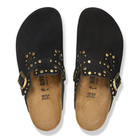 Top-down view showing the suede texture and rounded toe design.