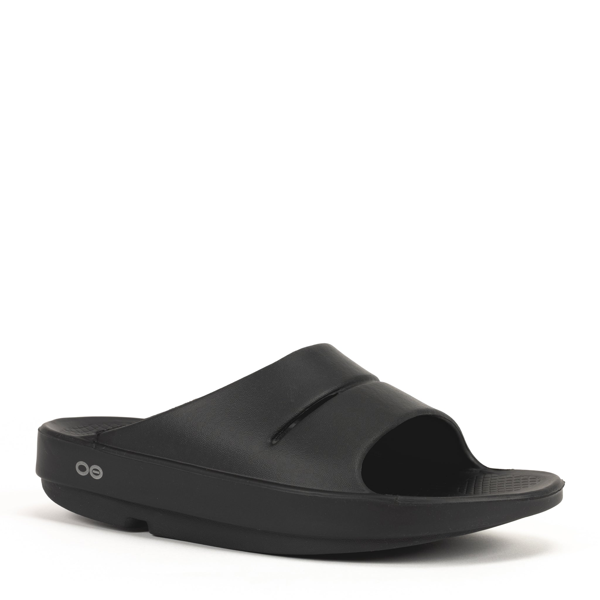 Oofos Ooah Slide Sandals Recovery Sandals Size 12 Size EU 45 Black Comfort Foam OOFOS Ooahh Flex Slide Black Matte main image 2