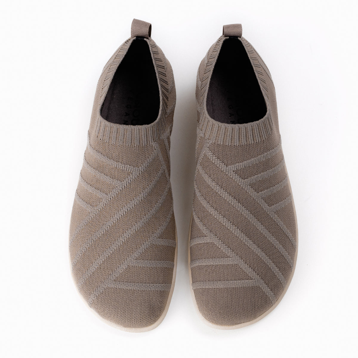 Women's Naot Okahu Slip-On Sneaker in Taupe Knit with Koru Vegan Footbed